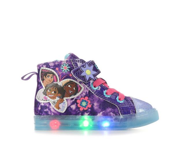 Girls' Disney Toddler Encanto Mid 23 Light Up Sneakers in Purple/Blue color