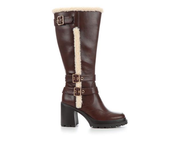 Women's Soda Avery Knee High Boots in Brown color