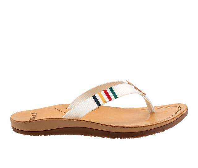 Women's Pendleton Glacier NP Thong Flip-Flops in White color