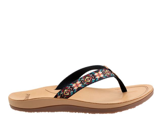 Women's Pendleton Carico Lake Thong Flip-Flops in Black color