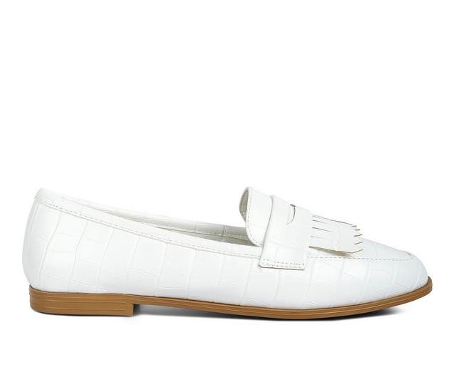 Women's London Rag Peck Loafers in White color