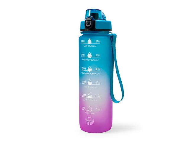 MAYIM HYDRATION Ombre Motivational Waterbottle in BLUE/PINK color