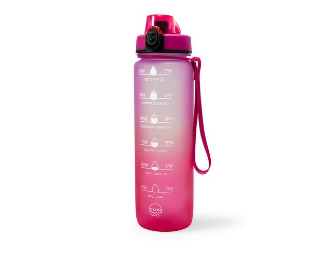 MAYIM HYDRATION Ombre Motivational Waterbottle in PINK/CORAL color