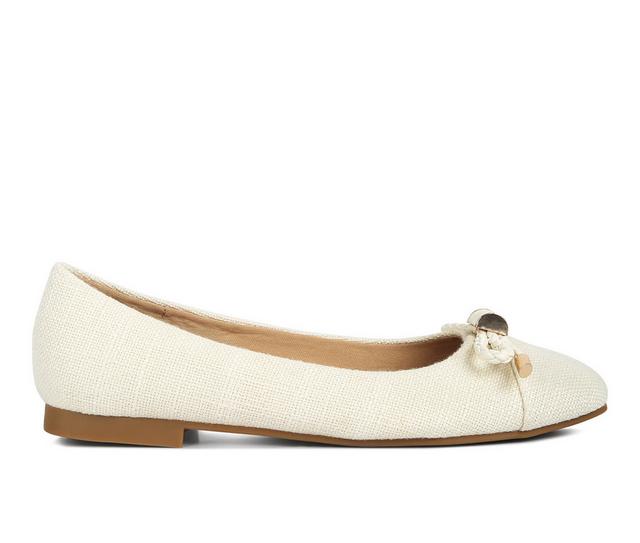 Women's London Rag Moi Flats in Beige color