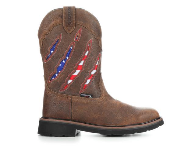 Wolverine 201218 Rancher Claw Steel Toe Work Boots in Flag/Brown color