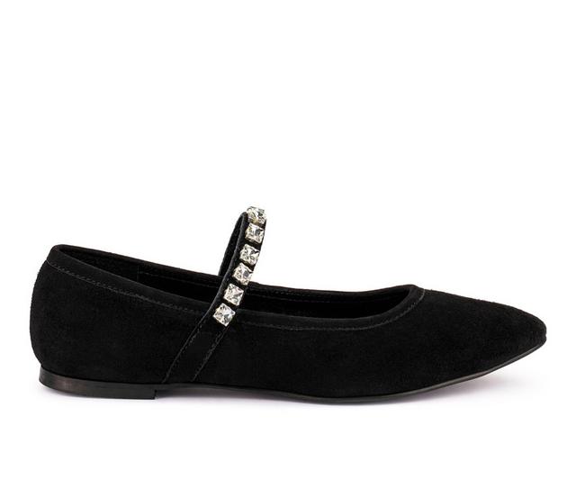 Women's Rag & Co Assisi Mary Jane Flats in Black color