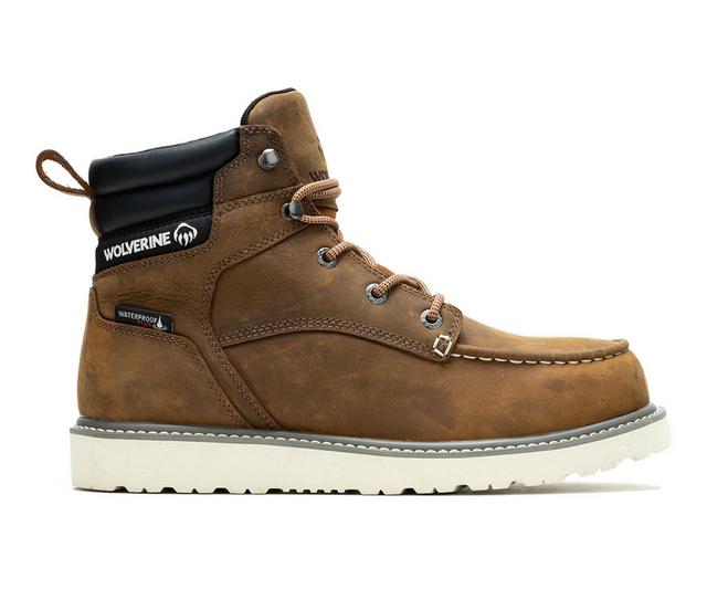 Men's Wolverine 231103 Trade Wedge Work Boots in Sudan Brown color