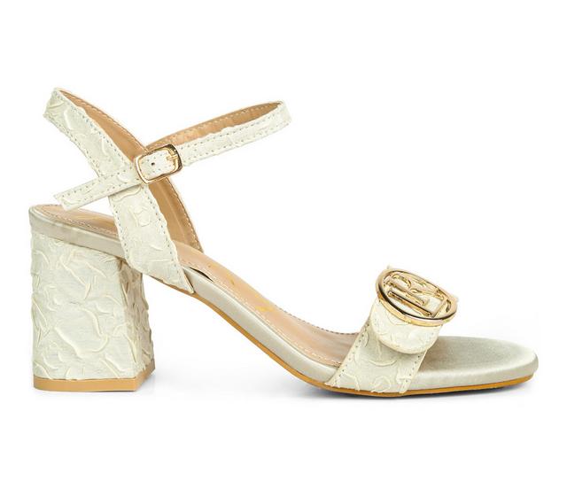 Women's London Rag Chaplet Dress Sandals in Off White color