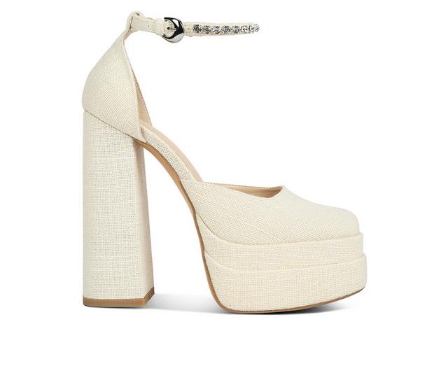 Women's Rag & Co Cosette Platform Pumps in Offwhite color