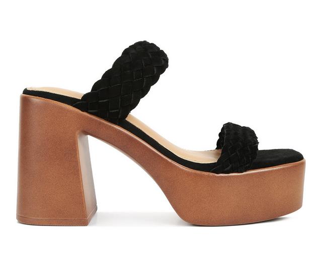 Women's Rag & Co Misaki Platform Dress Sandals in Black color