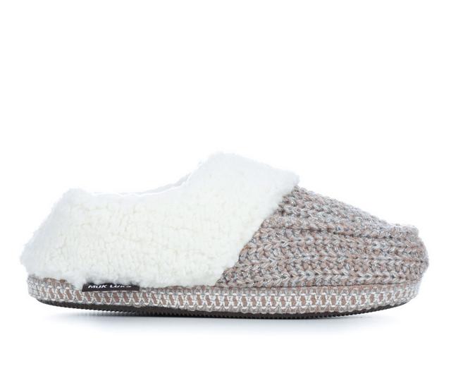 MUK LUKS Women's Moselle Slippers in Warm Grey color