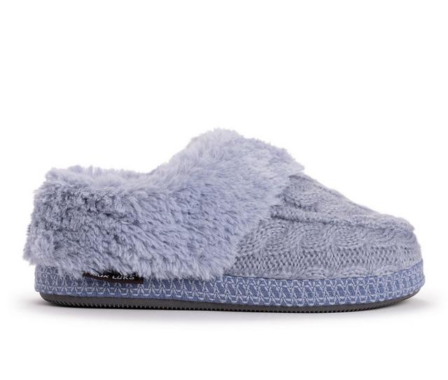 MUK LUKS Women's Moselle Slippers in Moonstone color