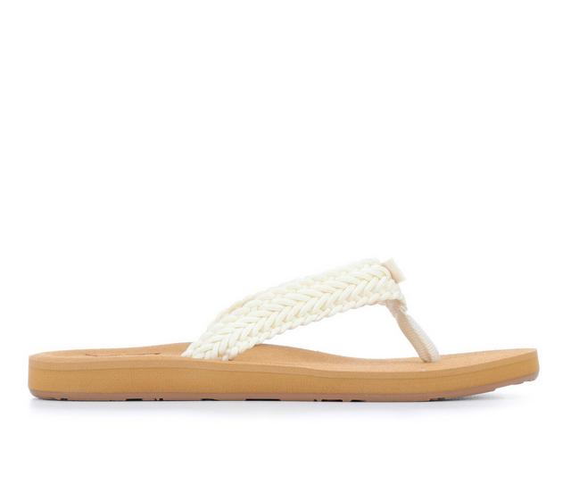 Women's Roxy Tidepool IV Flip-Flops in Natural color