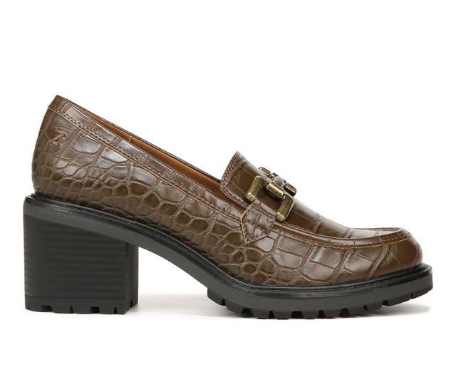 Women's Zodiac Women's Gemma Loafer Shoes in Caramel Croc color