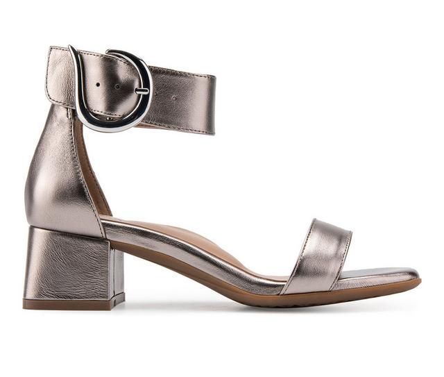 Women's Aerosoles Women's Eliza Dress Sandals in Silver Metallic color