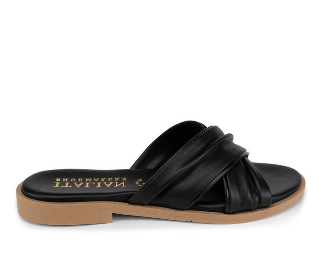 Women's Italian Shoemakers Hachi Sandals in Black color