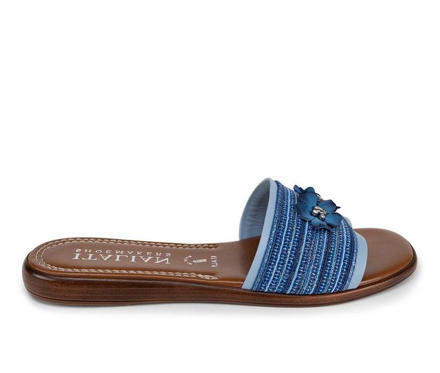 Women's Italian Shoemakers Ivanna Sandals in Denim color