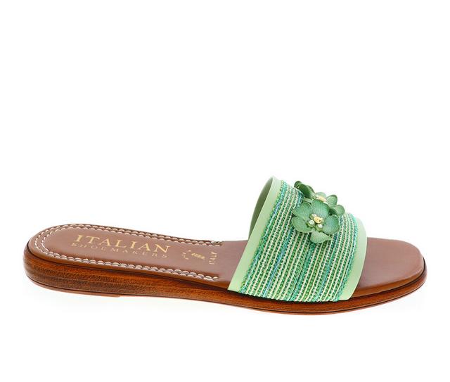 Women's Italian Shoemakers Ivanna Sandals in Green color