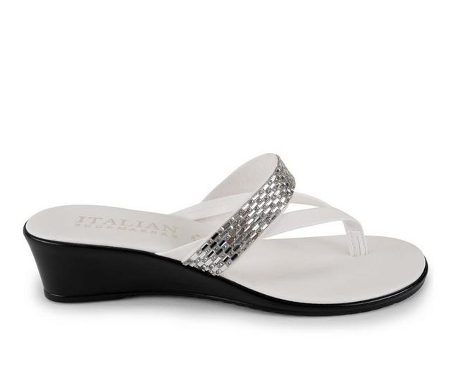 Women's Italian Shoemakers Ashi Wedges in White color