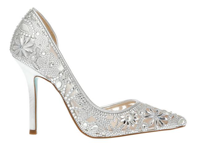 Women's Betsey Johnson Chic Pumps in Silver color