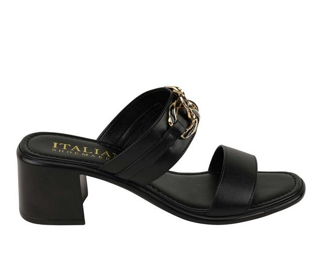Women's Italian Shoemakers Loan Dress Sandals in Black color