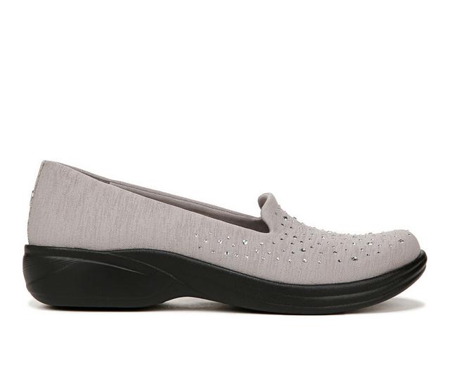Women's BZEES Poppyseed 3 Slip On Shoes in Grey Silver color