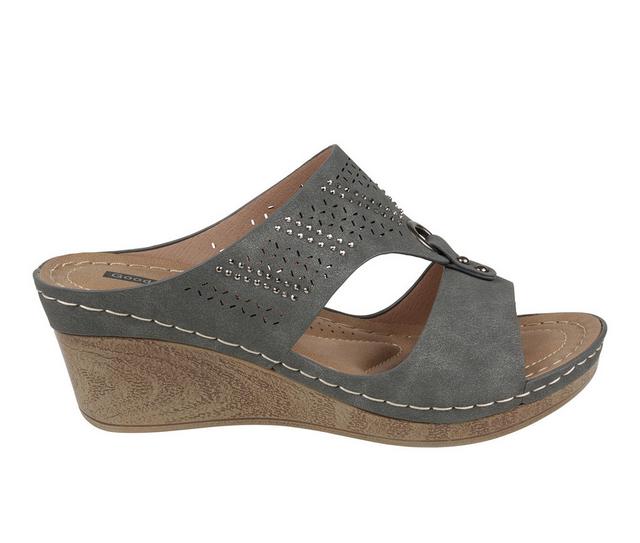 Women's GC Shoes Marbella Wedges in Pewter color