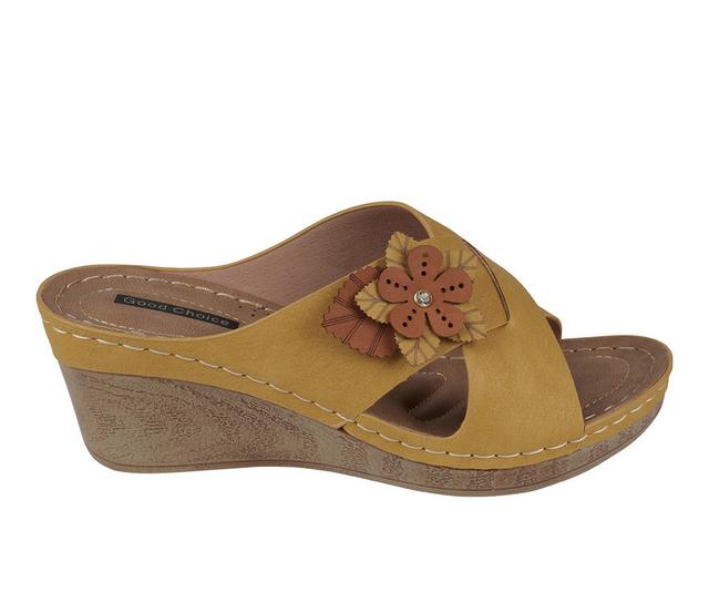 Women's GC Shoes Selly Wedges in Yellow color