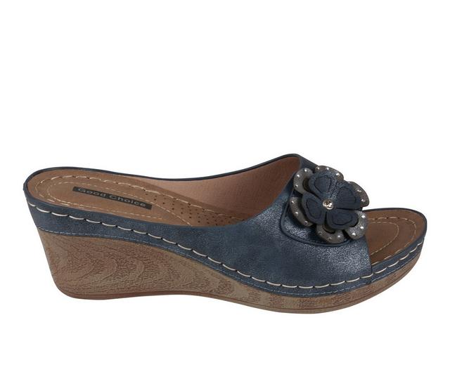 Women's GC Shoes Naples Wedges in Navy color