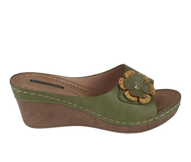 Women's GC Shoes Naples Wedges in Green color
