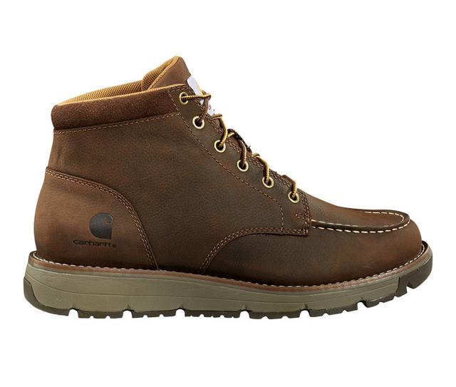 Men's Carhartt FM5010 Millbrook 5" Moc Toe Wedge Work Boots in Brown color
