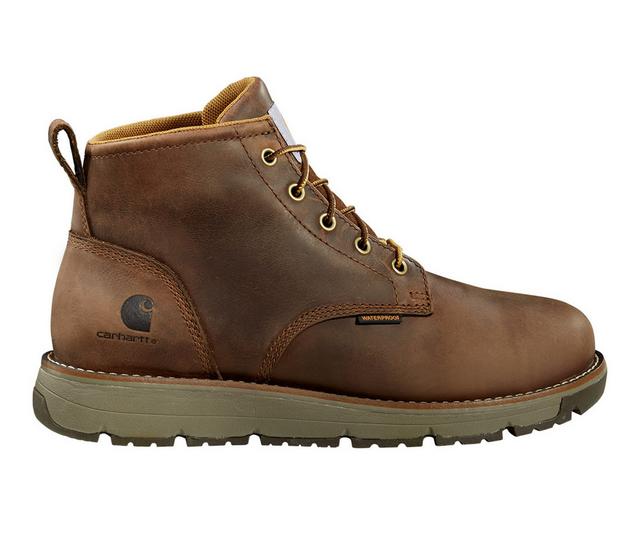 Men's Carhartt FM5204 Millbrook 5" Steel Toe Waterproof Work Boots in Brown color