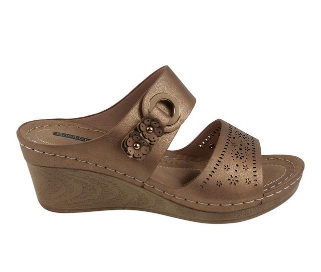Women's GC Shoes Theresa Wedges in Bronze color