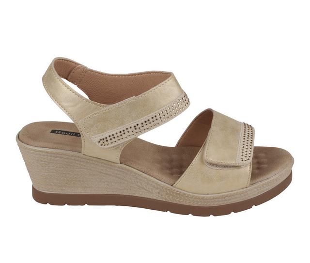 Women's GC Shoes Jorda Wedges in Gold color