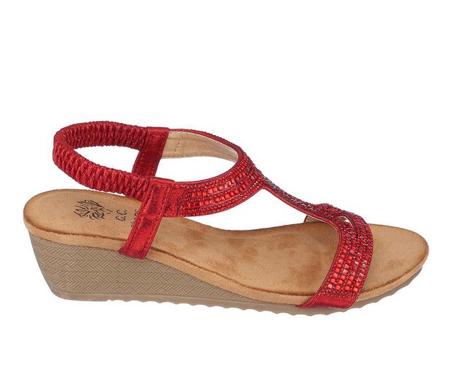 Women's GC Shoes Coretta Wedges in Red color