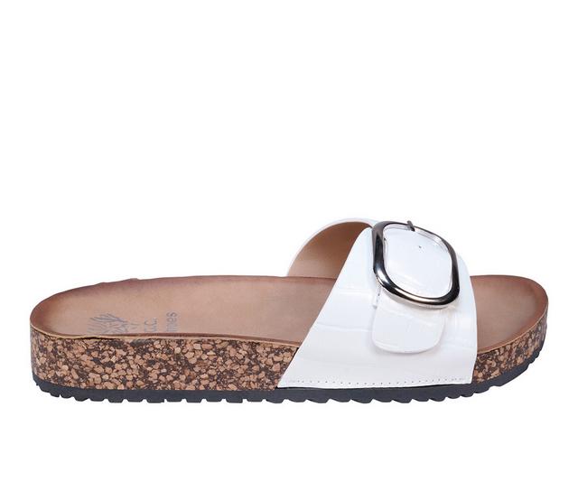 Women's GC Shoes Luna Footbed Sandals in White color
