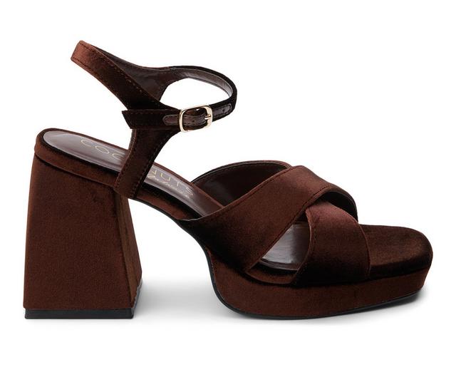 Women's Coconuts by Matisse Robin Dress Sandals in Chocolate Velve color