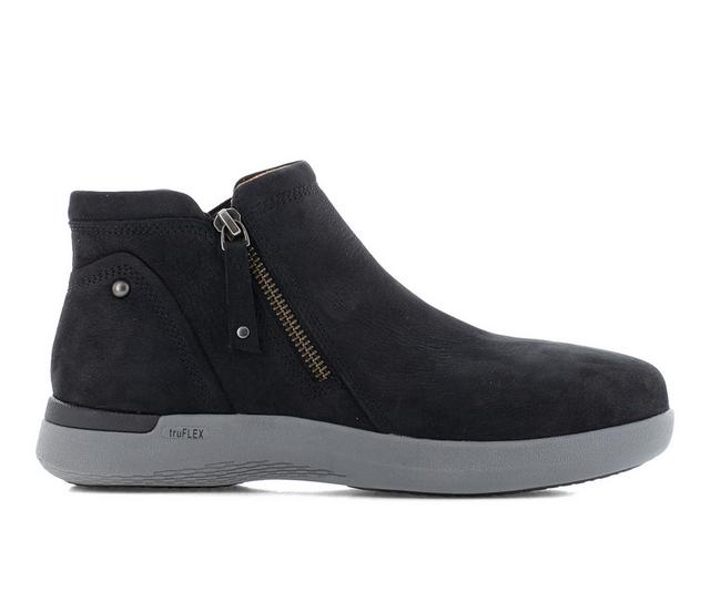 Men's Rockport Works truFLEX Fly Skylar Side Zip Work Shoes in Black color