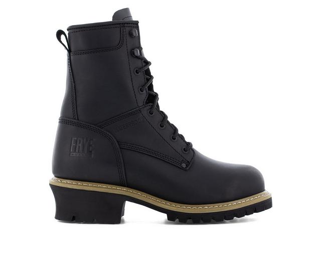 Men's Frye Supply Logger Safety-Crafted Boot Work Boots in Black color