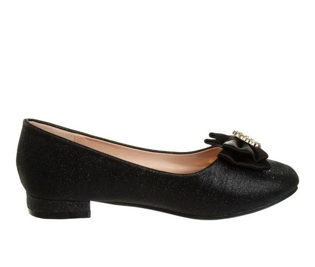 Girls' Badgley Mischka Little Kid & Big Kid Delicate Flair Dress Shoes in Black Shimmer color