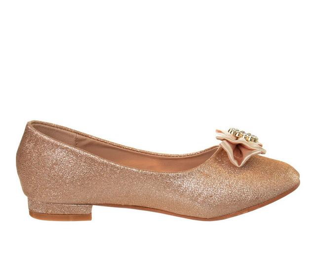 Girls' Badgley Mischka Little Kid & Big Kid Delicate Flair Dress Shoes in Rose Gold Shmr color