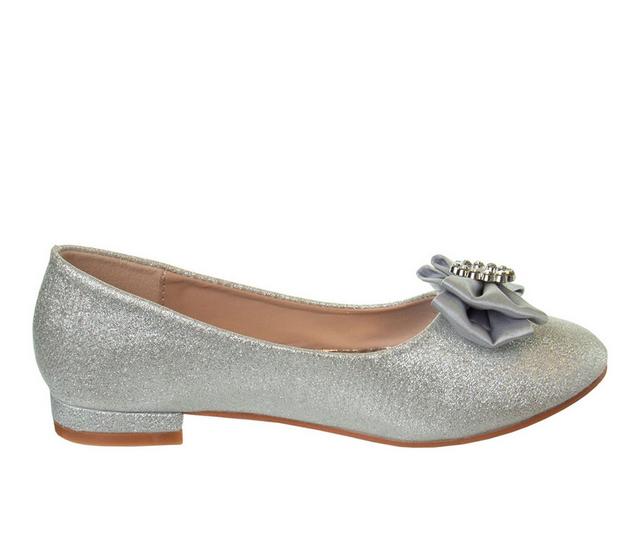 Girls' Badgley Mischka Little Kid & Big Kid Delicate Flair Dress Shoes in Silver Shimmer color