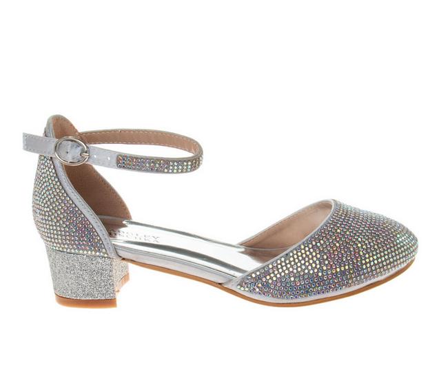 Girls' Badgley Mischka Little Kid & Big Kid Effortless Elegance Dress Shoes in Silver color