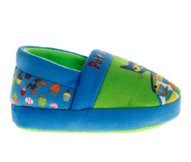 Pete the Cat Infant Swift Slides Slippers 5-10 in Green/Blue color