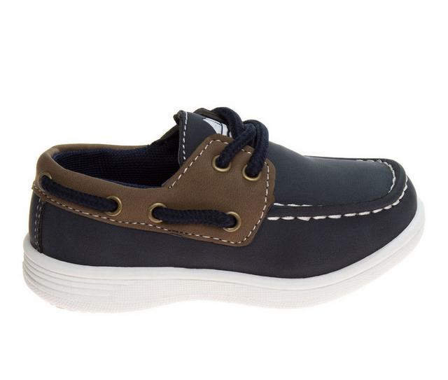 Boys' Sail Little Kid & Big Kid Post Boat Shoes in Navy color