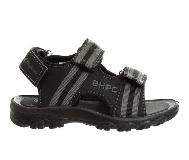 Boys' Beverly Hills Polo Club Stellar Stride 5-10 Sandals in Black/Grey color