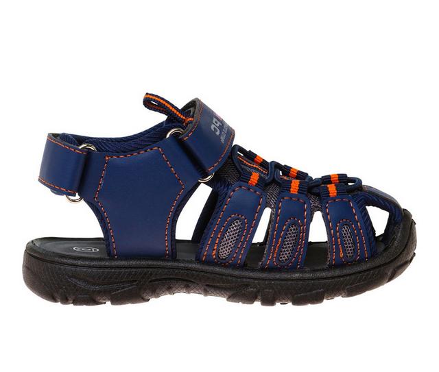 Boys' Beverly Hills Polo Club Little Kid & Big Kid Epic Ethan Sandals in Navy/Orange color