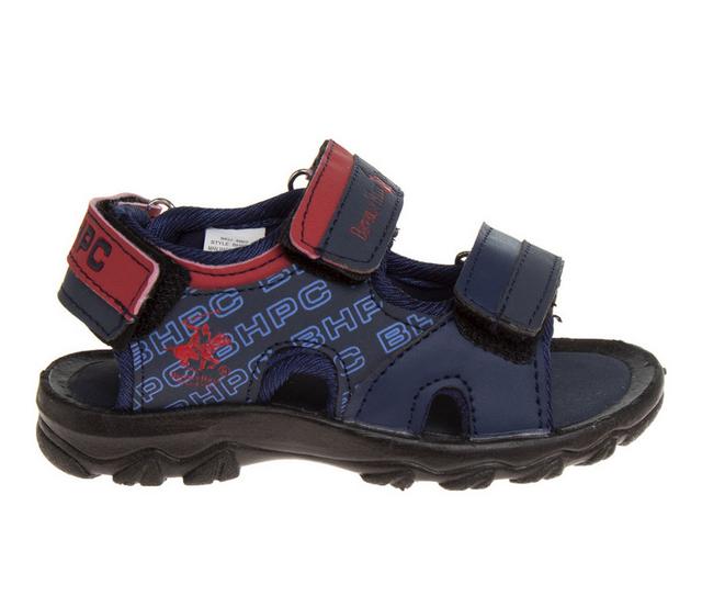 Boys' Beverly Hills Polo Club Toddler Rugged Raiders Sandals in Navy/Red color
