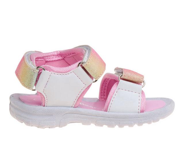 Girls' Rugged Bear Infant Dynamic Dash 5-10 Sandals in White/Multi color