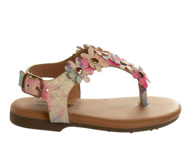 Girls' Beverly Hills Polo Club Toddler Youthful Crsr Sandals in Glitter Multi color